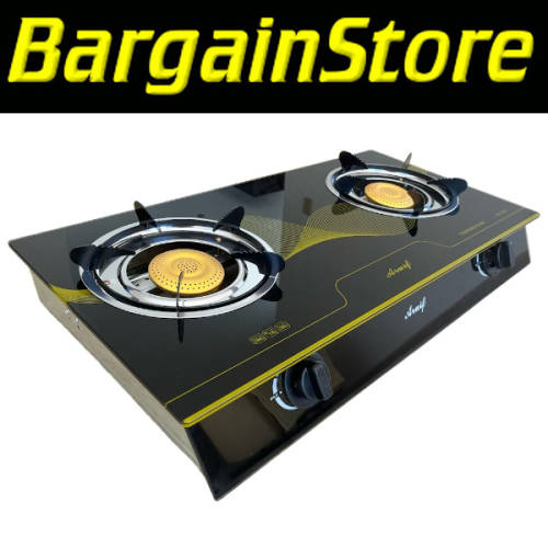 Other Hobs, Stoves & Ovens Double Burner Tempered Glass Gas Stove for